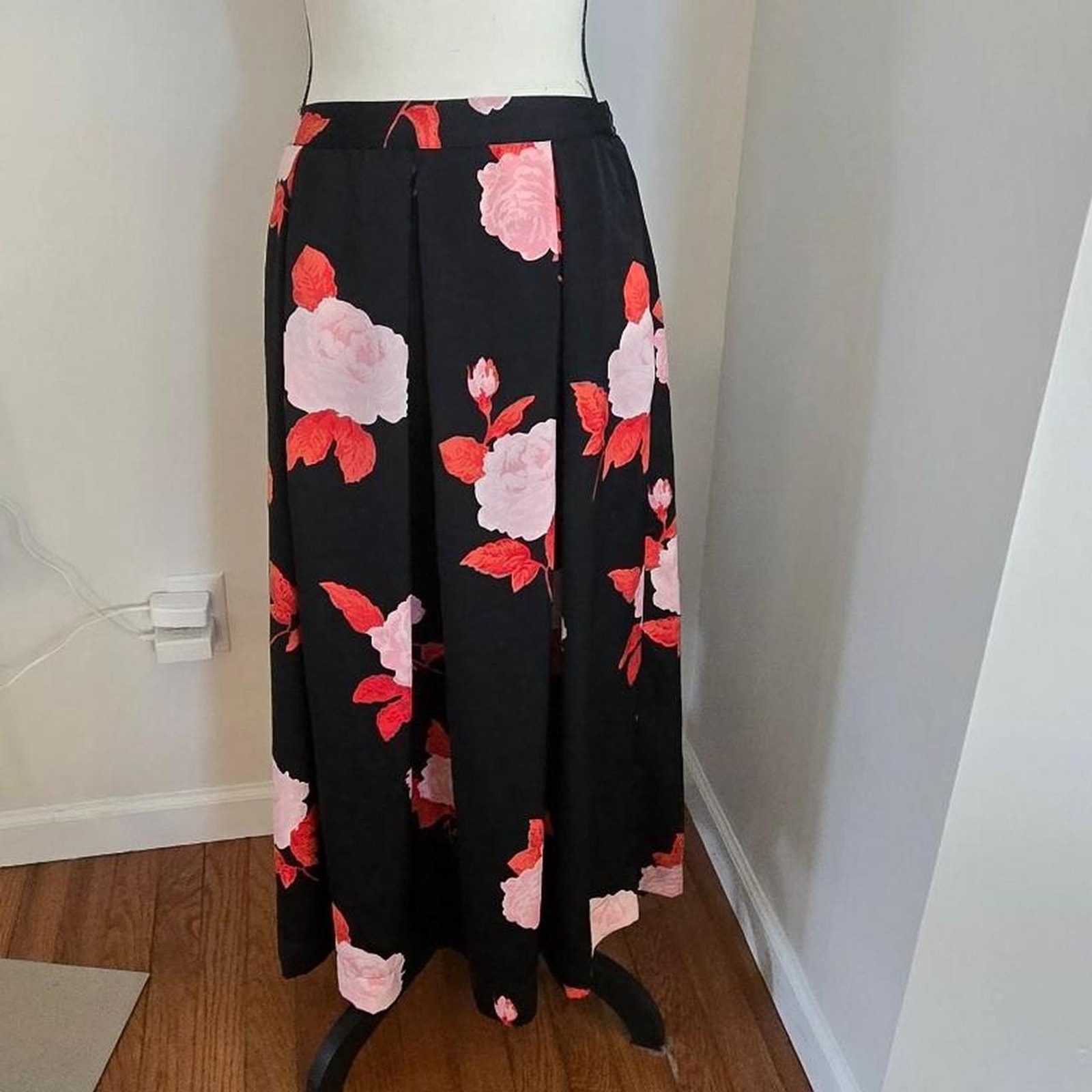 Who What Wear Target Black Floral Slip Skirt 4